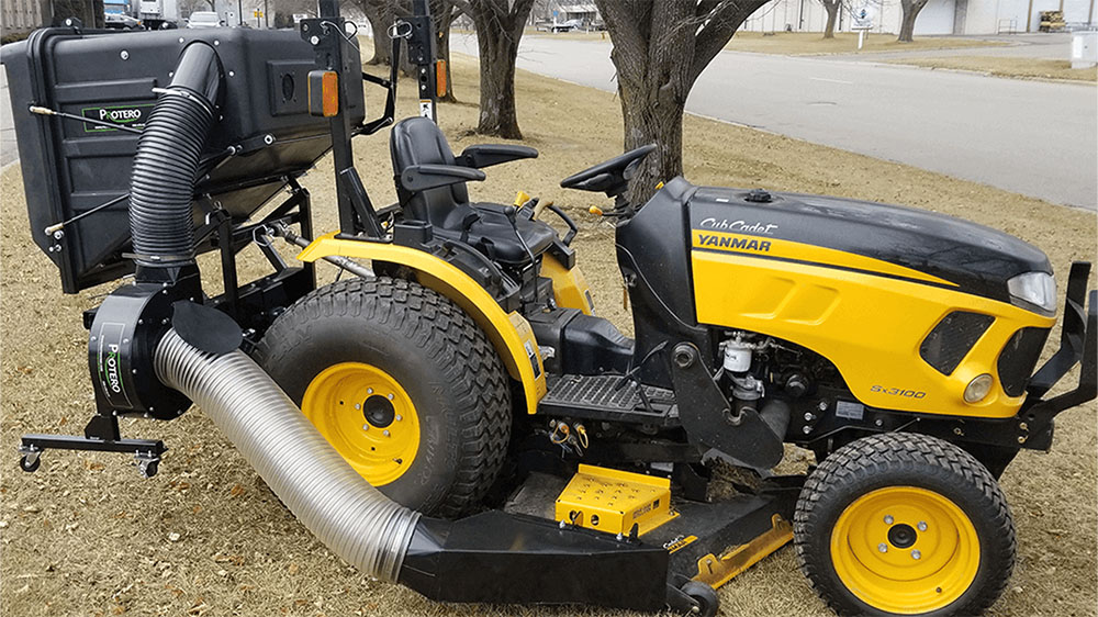 Cub Cadet Bagger on the Yanmar Compact Tractor